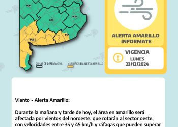 ALERTA AMARILLA POR VIENTO