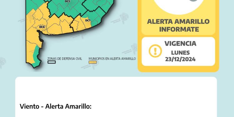 ALERTA AMARILLA POR VIENTO