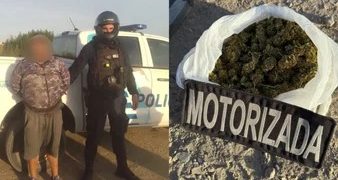 LO ATRAPARON LUEGO DE ESCAPAR DE LA POLICÍA CON UN BOLSO LLENO DE MARIHUANA