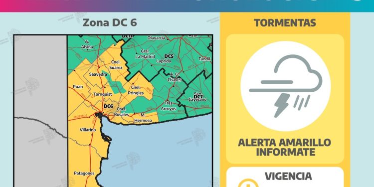ALERTA POR ALTAS TEMPERATURAS Y TORMENTAS EN BAHÍA BLANCA