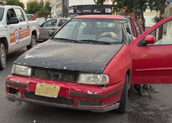 UNA MUJER EMBARAZADA PROTAGONIZÓ UN CHOQUE EN EL CENTRO DE LA CIUDAD