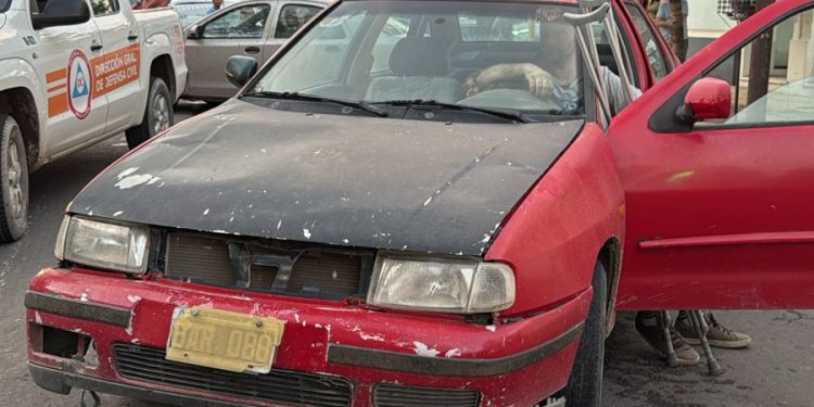 UNA MUJER EMBARAZADA PROTAGONIZÓ UN CHOQUE EN EL CENTRO DE LA CIUDAD