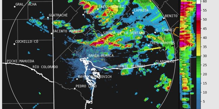 ALERTA POR TORMENTAS Y GRANIZO EN BAHÍA BLANCA Y LA ZONA