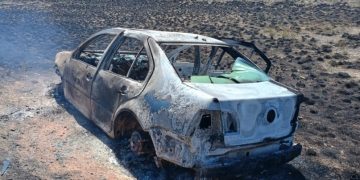 UN AUTO SE INCENDIÓ MIENTRAS CIRCULABA POR LA RUTA 35