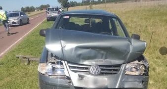 ACCIDENTE EN CADENA EN LA ENTRADA A MONTE HERMOSO