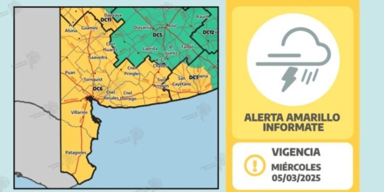 EL SERVICIO METEOROLÓGICO RENOVÓ EL ALERTA PARA ESTE MIÉRCOLES Y JUEVES EN BAHÍA Y LA ZONA