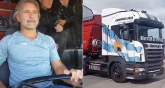 MARCOS DI PALMA ESTA EN CAMINO A BAHÍA CON SU CAMIÓN LLENO DE DONACIONES DE PARTE DE LA PROVINCIA