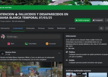 LA GENTE DE BAHÍA CREO UN GRUPO DE FACEBOOK PARA BUSCAR FAMILIARES PERDIDOS LUEGO DEL TEMPORAL