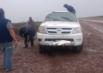 UNA CAMIONETA VOLCÓ ENTRE SAN BLAS Y CARMEN DE PATAGONES