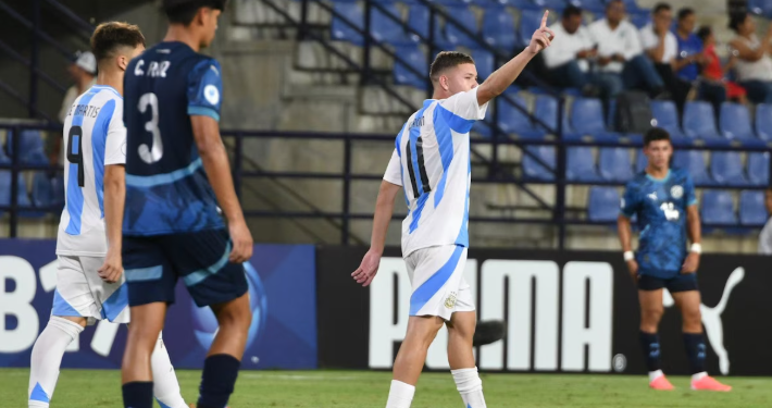 ARGENTINA SE RECUPERÓ DEL TRASPIÉ EN EL DEBUT Y GOLEÓ 4-1 A PARAGUAY EN EL SUDAMERICANO SUB 17 DE COLOMBIA