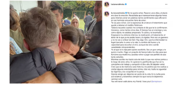 LUCIANA RUBINSKA DESPIDIÓ A EMILIANO PINSÓN, QUE VIAJARÁ A ESPAÑA A TRATARSE DE SU PARKINSON