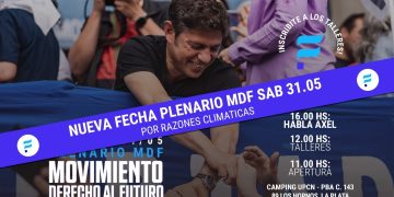 AXEL KICILLOF POSTERGO UNA SEMANA EL ACTO DE LANZAMIENTO DE SU ESPACIO POLÍTICO