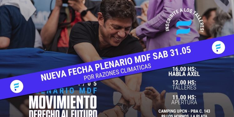 AXEL KICILLOF POSTERGO UNA SEMANA EL ACTO DE LANZAMIENTO DE SU ESPACIO POLÍTICO