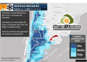 SIERRA DE LA VENTANA TENDRÁ GRANDES CHANCES ESTE FIN DE SEMANA DE NEVADAS NUEVAMENTE