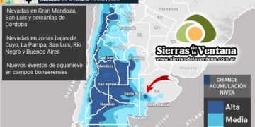 SIERRA DE LA VENTANA TENDRÁ GRANDES CHANCES ESTE FIN DE SEMANA DE NEVADAS NUEVAMENTE