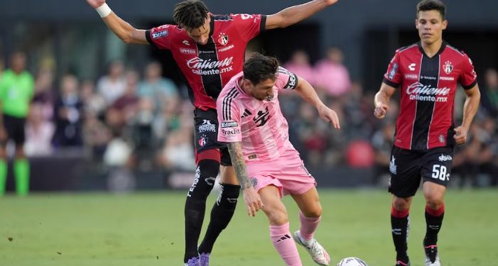 CON DOS ASISTENCIAS DE MESSI, INTER MIAMI LE GANÓ SOBRE LA HORA AL ATLAS EN EL ESTRENO DE LA LEAGUES CUP