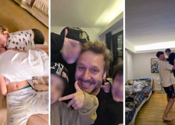 BENJAMÍN VICUÑA PASÓ UNA DIVERTIDA NOCHE FAMILIAR JUNTO A SUS HIJOS
