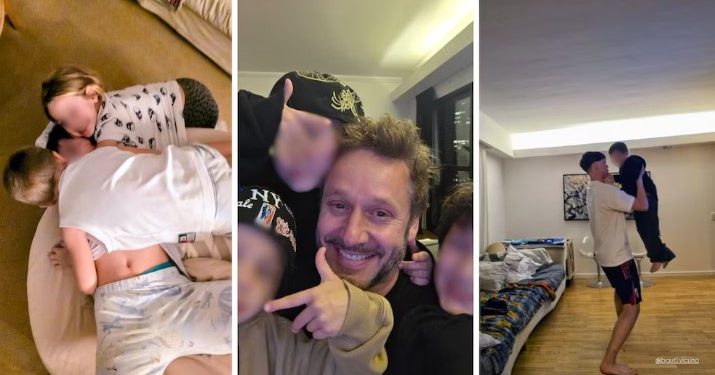 BENJAMÍN VICUÑA PASÓ UNA DIVERTIDA NOCHE FAMILIAR JUNTO A SUS HIJOS