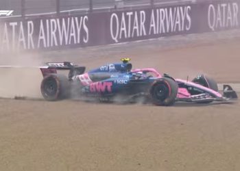 COLAPINTO PERDIÓ EL CONTROL DE SU AUTO Y QUEDÓ ELIMINADO DE LA QUALY DEL GP DE GRAN BRETAÑA