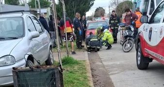 UN MOTOCICLISTA FUE HERIDO LUEGO DE UN CHOQUE Y FUGA EN LA PINTA AL 1100