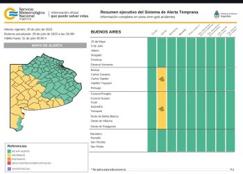 ALERTA AMARILLO POR VIENTO PARA BAHÍA