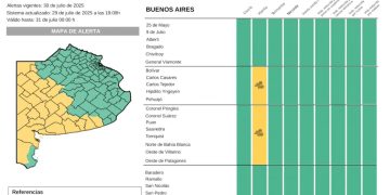 ALERTA AMARILLO POR VIENTO PARA BAHÍA
