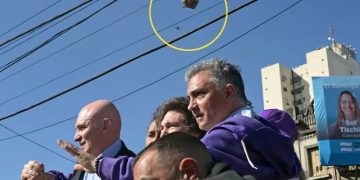 ATACARON CON PIEDRAS A LA CARAVANA DE MILEI EN LOMAS DE ZAMORA Y DEBIERON EVACUAR A LA COMITIVA