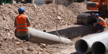 AVANZA EL RECAMBIO DEL COLECTOR MÁXIMO CLOACAL EN LA ZONA DEL CANAL MALDONADO