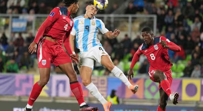 CON 10 HOMBRES, ARGENTINA LE GANÓ 3-1 A CUBA EN SU ESTRENO EN EL MUNDIAL SUB 20 DE CHILE