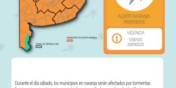 NUEVO ALERTA NARANJA POR TORMENTAS PARA BAHÍA Y LA REGIÓN