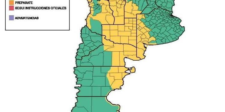 BAHÍA: ALERTA AMARILLA POR VIENTOS PARA HOY