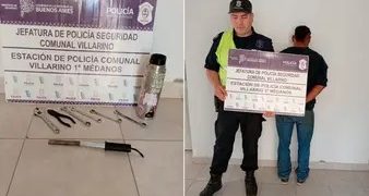RECUPERAN HERRAMIENTAS ROBADAS Y CAPTURAN A DOS PERSONAS EN UN ALLANAMIENTO