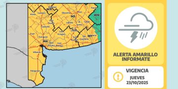 ESTE JUEVES HAY ALERTA AMARILLA POR TORMENTA Y FUERTES VIENTOS EN BAHÍA Y LA ZONA