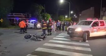 DOS MOTOCICLISTAS SUFRIERON LESIONES EN UN CHOQUE