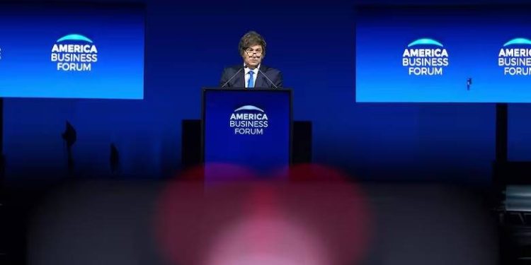 JAVIER MILEI SE REUNIÓ CON EMPRESARIOS EN NUEVA YORK Y VOLVIÓ AL LUGAR DONDE PIDIÓ SER PRESIDENTE