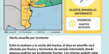 RATIFICAN EL ALERTA AMARILLO PARA BAHÍA Y EL SUDOESTE