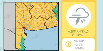 RATIFICARON EL ALERTA AMARILLO POR TORMENTAS PARA BAHÍA Y LA ZONA