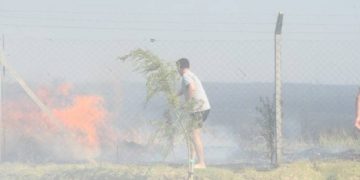 DESPUÉS DE UN ARDUO TRABAJO SE LOGRÓ CONTROLAR EL FUEGO EN EL V CUERPO DE EJÉRCITO