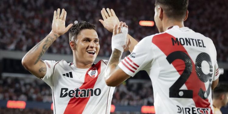 CON DOS GOLES DE JUANFER QUINTERO, RIVER PLATE VENCIÓ 2 A 0 A GIMNASIA EN EL MONUMENTAL POR EL TORNEO APERTURA