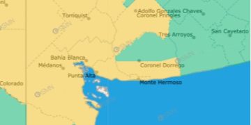 REAFIRMAN EL ALERTA AMARILLA POR TORMENTAS EN BAHIA BLANCA Y SUDOESTE DE LA PROVINCIA