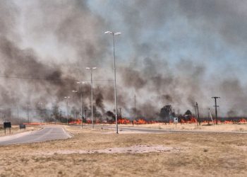MILLÁN: «EL FUEGO SE DESPLAZÓ MUY RÁPIDO Y PUDIMOS DESVIARLO PARA QUE NO AFECTE EL EDIFICIO»