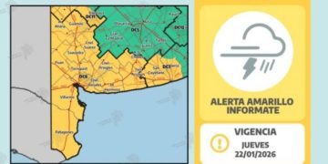 EL SMN RENOVÓ EL ALERTA AMARILLO POR TORMENTAS EN BAHÍA Y LA ZONA