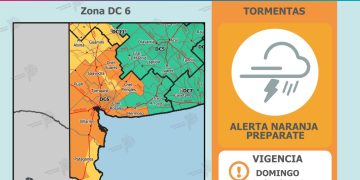 ALERTA NARANJA PARA EL DOMINGO 25