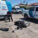 UN MOTOCICLISTA FUE HOSPITALIZADO LUEGO DE CHOCAR CONTRA UNA CAMIONETA EN EL BARRIO COLÓN