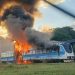 FUERTE INCENDIO EN EL TREN DE LAS SIERRAS EN CÓRDOBA: EVACUARON A 120 PERSONAS