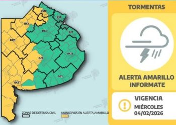 ALERTA AMARILLO POR TORMENTAS PARA BAHÍA Y EL SUDOESTE BONAERENSE