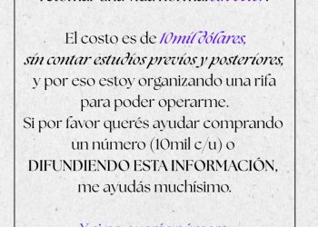 ROCÍO SUFRIÓ UN ACCIDENTE Y NECESITA AYUDA