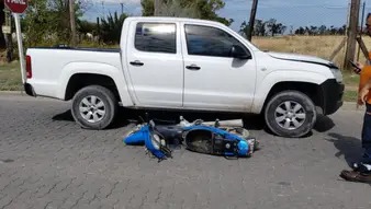 UN MOTOCICLISTA FUE TRASLADO EN CODIGO ROJO POR UN CHOQUE EN VILLA ROSAS