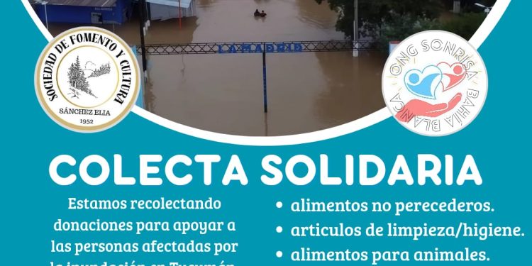 LA ONG SONRISAS REALIZA UNA COLECTA PARA LOS INUNDADOS EN TUCUMÁN