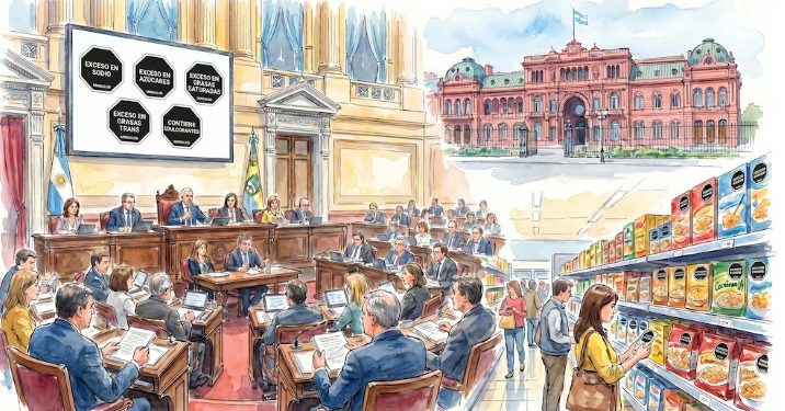 ETIQUETADO FRONTAL: LA OPOSICIÓN CREE QUE EL GOBIERNO BUSCA DEROGAR LA LEY PARA REPUNTAR EL CONSUMO